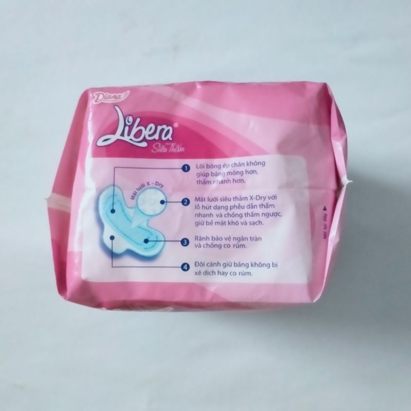 Combo 3 gói băng vệ sinh Libera 8 miếng