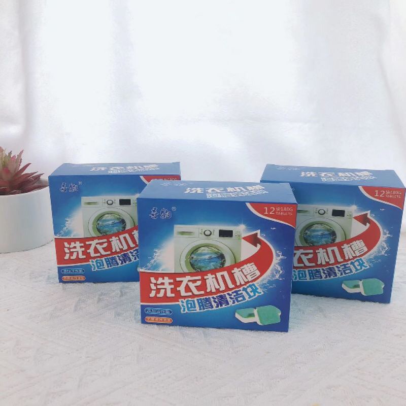 Hộp 12 viên tẩy lồng máy giặt - Hiệu quả, tiện dụng