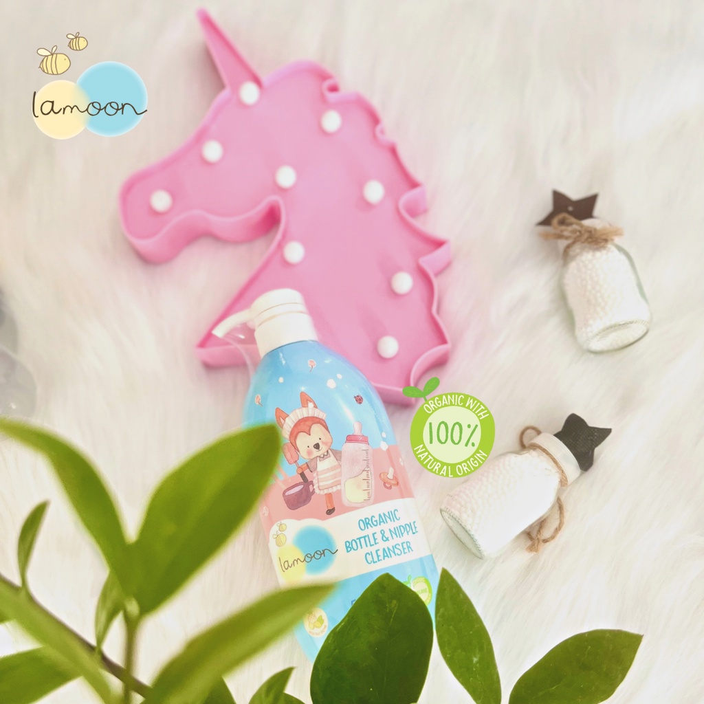 Nước rửa bình sữa Organic cho bé Lamoon - Bình 500ml