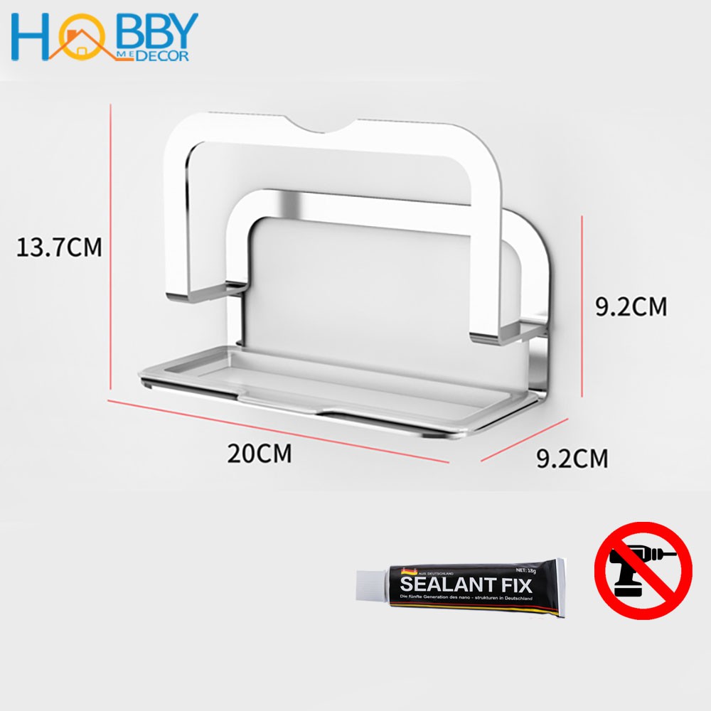 Kệ treo thớt nắp vung HOBBY TT2 Inox 304 dán tường gạch men - có sẵn keo dán và không khoan | BigBuy360 - bigbuy360.vn