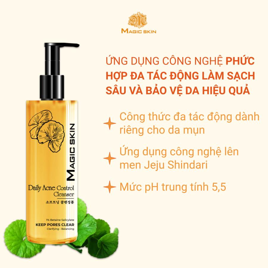 Kem rửa mặt ngừa mụn Magic Skin Daily Acne Control Cleanser