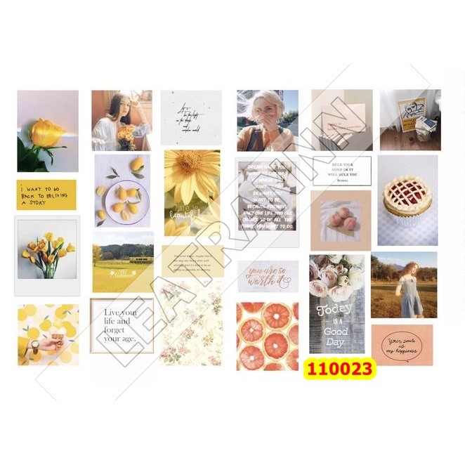 Sticker washi A4 [ ẢNH POLAROID ] Dạng Lì Trang Trí Bullet Journal Siêu Đẹp MẪU 4 (110021-110023)