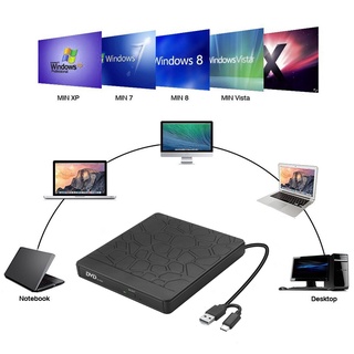 Đầu đọc đĩa DVD USB 3.0 Type-C CD/ DVD-RW cho Mac PC Windows
