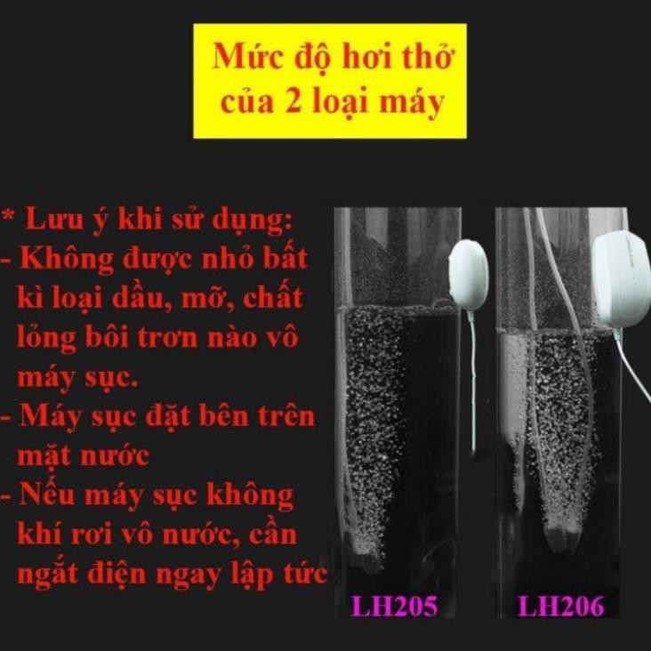 Máy sủi khí oxy hồ cá, sục khí bể cá USB + dây sủi + quả sủi cao cấp LH205