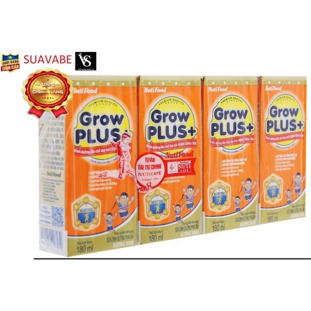 Thùng sữa bột pha sẵn grow plus cam hộp 110ml