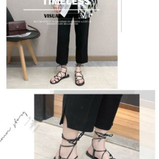 Sandal chiến binh cột dây da lộn cá tính
