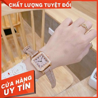 [CHÍNH HÃNG BOLUN]Đồng hồ nữ Bolun,dây da,mặt viền đá,chống nước nhiều màu