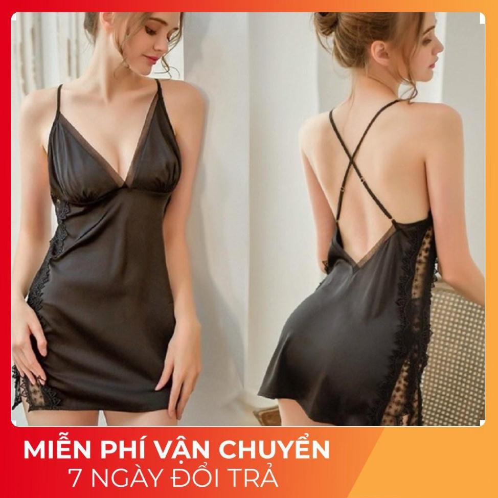 Đầm Ngủ Sexy, Đầm Ngủ Nữ Vải Quảng Châu  Satin Chất Siêu Mát Dáng Siêu Xinh <60Kg VAYRENMI | BigBuy360 - bigbuy360.vn