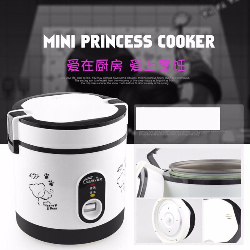 Nồi cơm mini KENLY có quai xách - Bảo hành 3 tháng | BigBuy360 - bigbuy360.vn