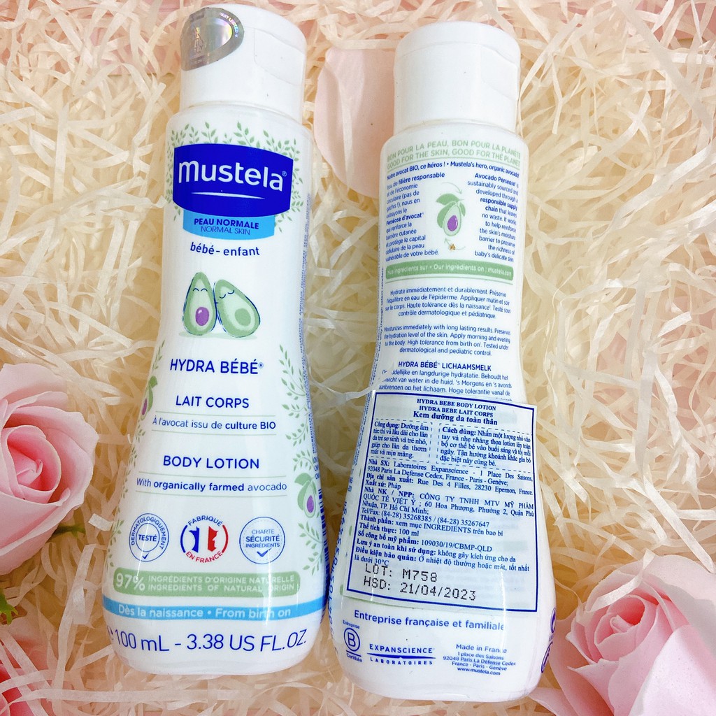 Sữa Dưỡng Ẩm Toàn Thân Cho Bé Mustela Hydra Bebe Body Lotion 100ml