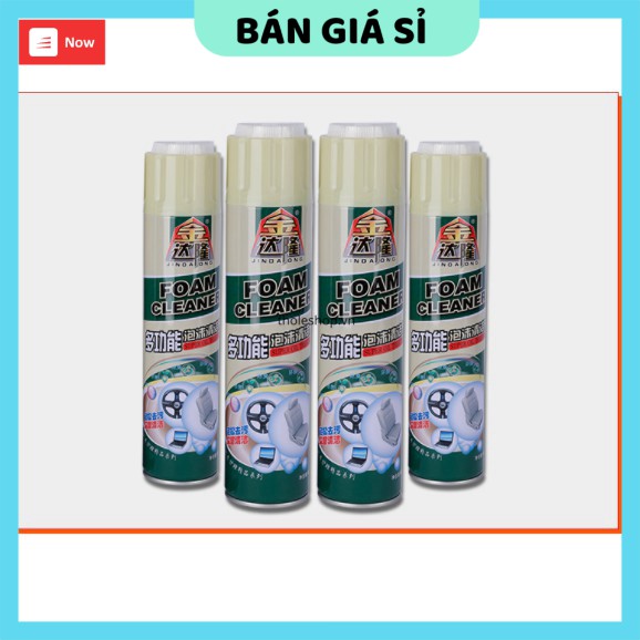 Chai xịt vệ sinh  💯 GIÁ VỐN  Chai xịt bọt vệ sinh ghế da FOAM CLEANER, sử dụng hiệu quả trên bề mặt da, nhựa 6844