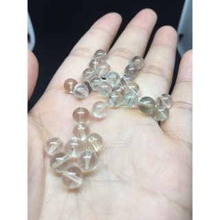 Hạt tròn White Rutilated Quartz - Handmade