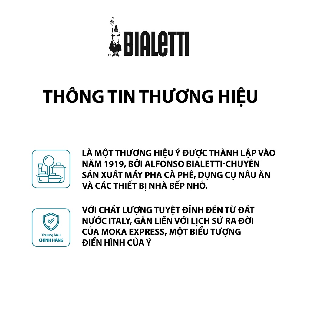 [Mã BMBAU300 giảm 7% đơn 499K] Bình pha cà phê Bialetti Moka 3 cup màu đen sang trọng tiện lợi Moriitalia 0004952