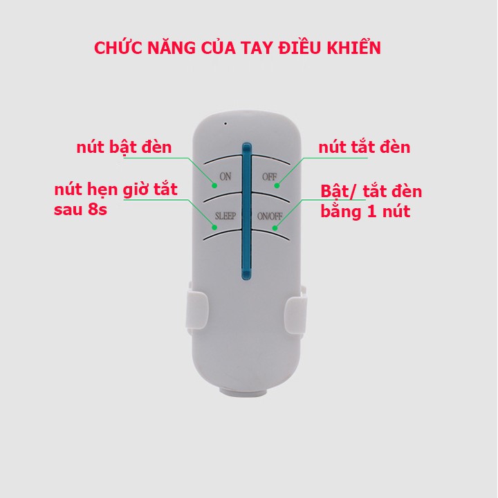 Bộ công tắc điều khiển từ xa 1 cổng ra điều khiển 1 đèn, màu trắng