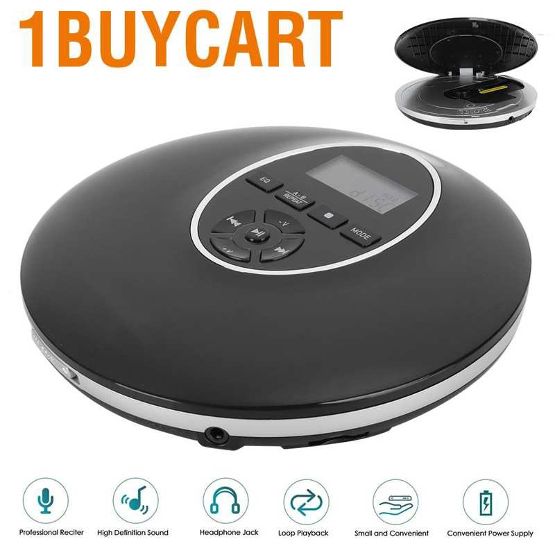 1buycart Portable CD Player 2.0 Inch LCD Screen Stereo with A-B Repeat Play Function for Gift and Home Decoration
