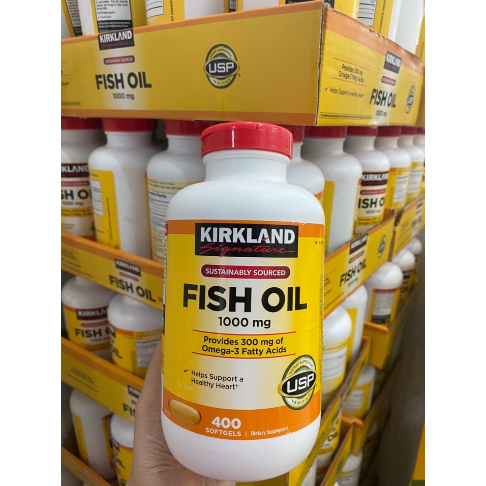 Viên Uống Dầu Cá Kirkland Fish Oil 400 Viên - Mỹ