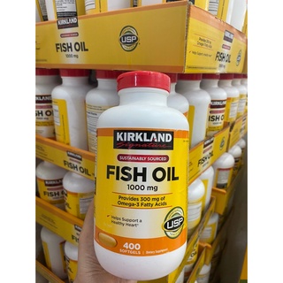 Viên uống dầu cá kirkland fish oil 400 viên - mỹ