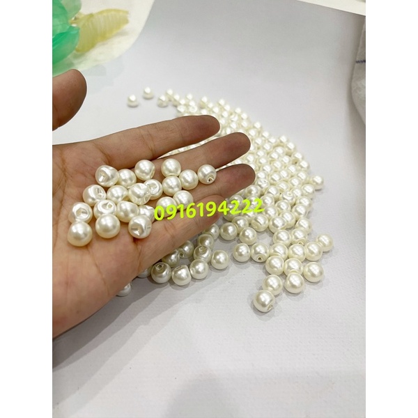 100 cúc trai (cườm) 10li có chân loại đẹp, bóng