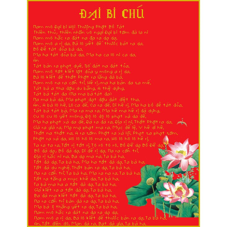 Tranh Thêu Chữ Thập Dai Bi Chu