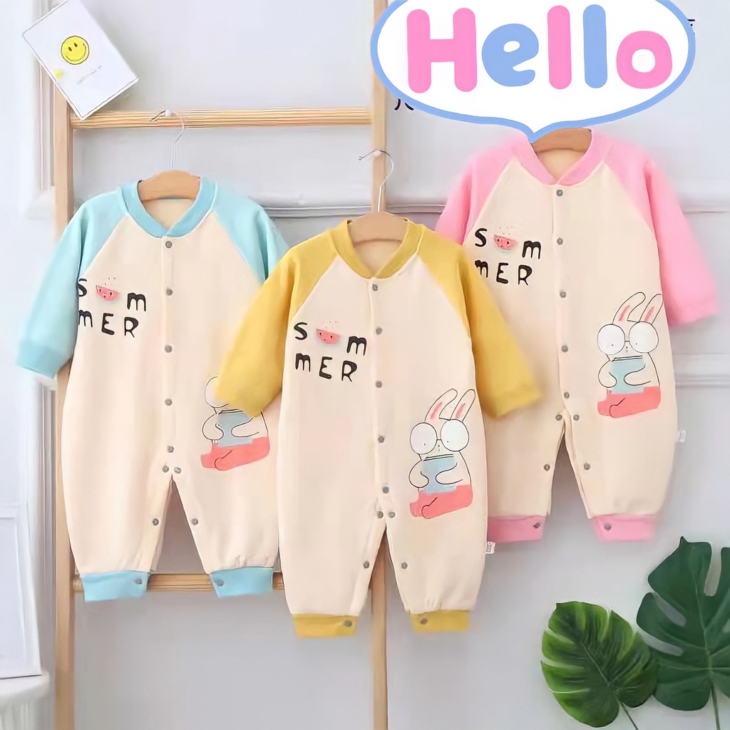 Body nỉ nhung dày ấm Bodysuit liền thân dài tay hàng Quảng Châu xuất Hàn cho bé trai bé gái mặc thu đông