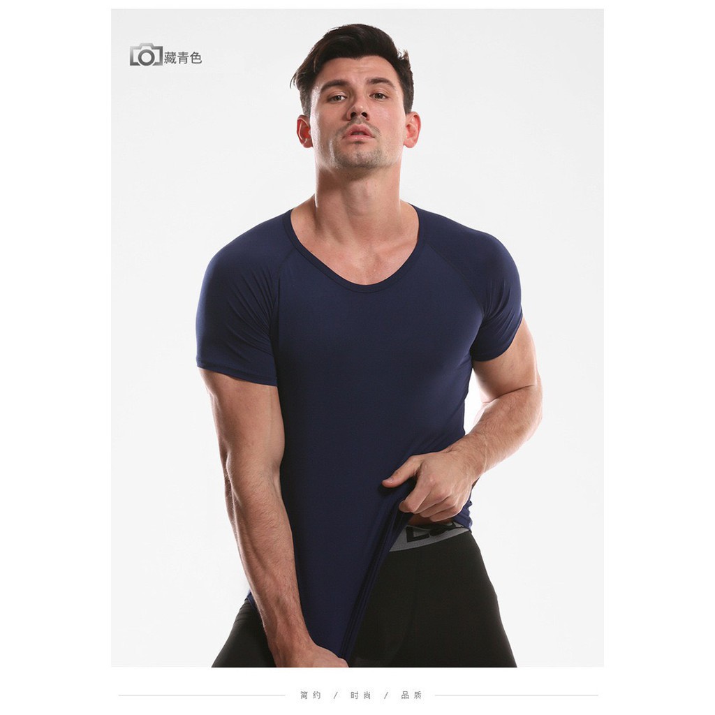 Áo thun lạnh nam cổ tròn xuất Nhật mẫu mới 88052 SHIPNHANH88