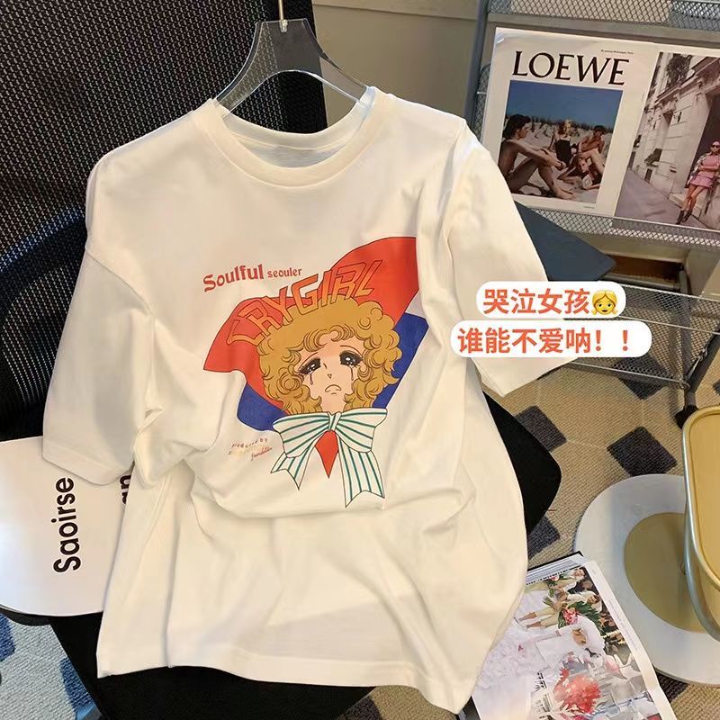 Áo Thun Ngắn Tay Dáng Rộng Thời Trang Mùa Hè Hàn Quốc