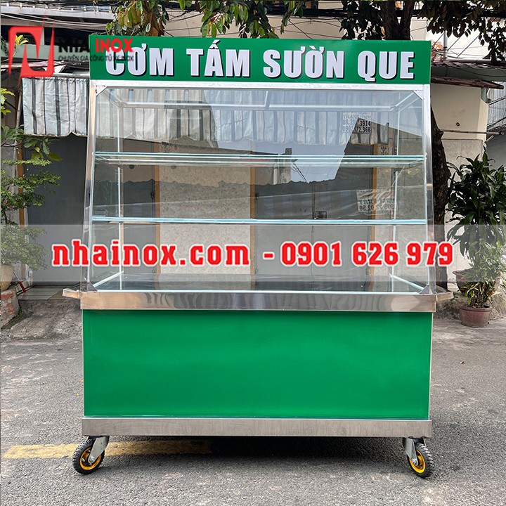 Xe bán cơm tấm sườn que 1m6x70x2m