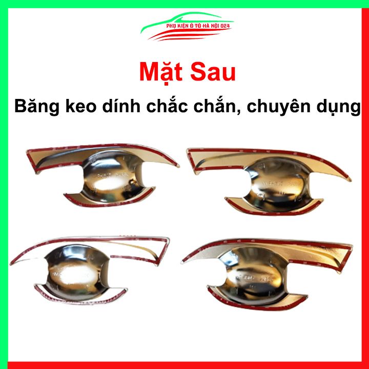 Ốp tay hõm mạ crom Navara 2016-2023 sáng bóng chống trầy bảo vệ cửa xe ô tô