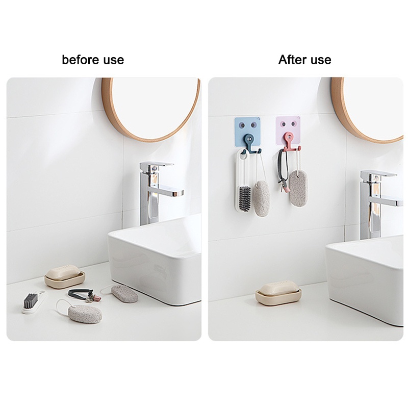 Set 5 Móc Treo Đồ Gắn Tường Thiết Kế Hai Đầu Tiện Dụng