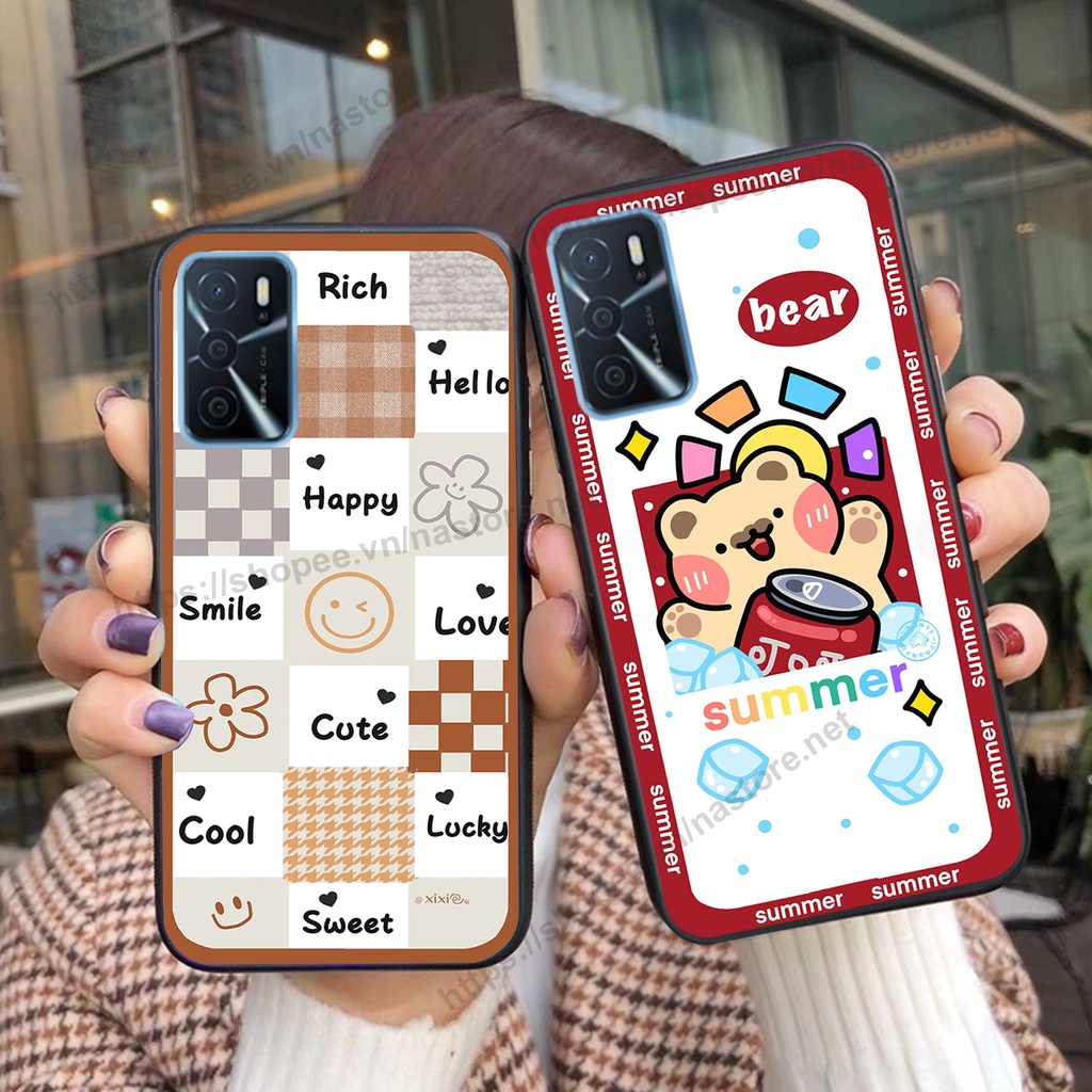 Ốp lưng Oppo A16 / A16K trái tim hình gấu cute cá tính, giá rẻ, cực bền