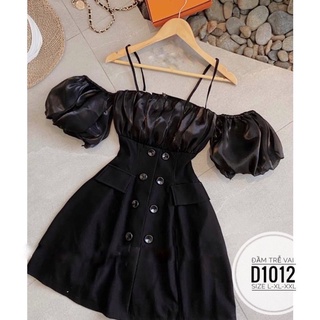 Bigsize nhung lê đầm trễ vai d1012