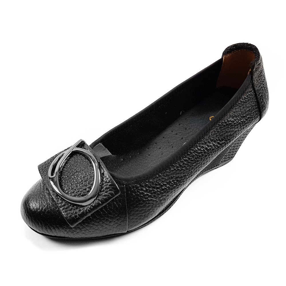 Giày Cao Gót Nữ Đế xuồng 5cm Da Thật Siêu Mềm 5P02D