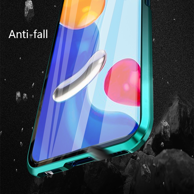 Ốp Điện Thoại Kính Cường Lực Hai Mặt Cho Xiaomi Redmi Note 11 Pro 5G 11S Note11 10s 9s 9 Pro Note10 4G 5G Note9s Redmi10