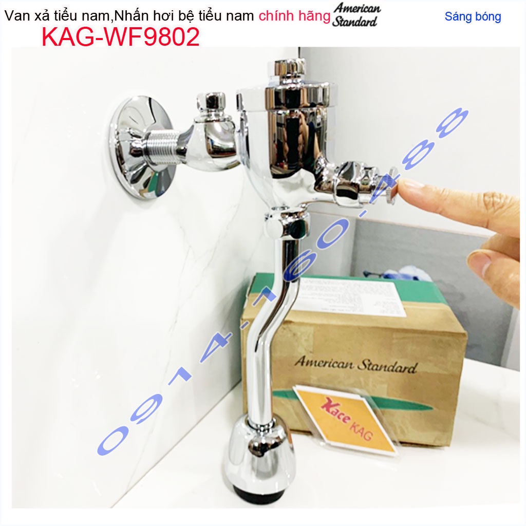 Bộ xả ấn tay American Standard chính hãng KAG-WF9802 thân lớn, xả nhấn hơi bệ tiểu nam Mỹ xả nước mạnh dễ sử dụng tốt