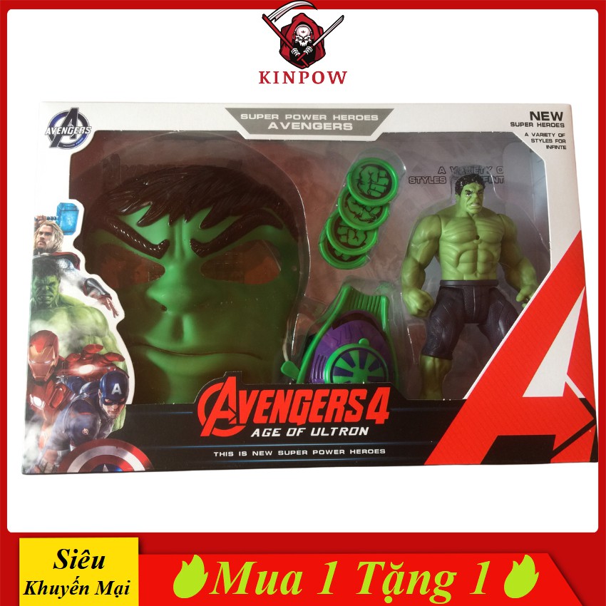 Đồ Chơi Mặt Nạ Hulk Và Bộ Phụ Kiện Cho Bé Nhập Vai Siêu Anh Hùng Cực Chất