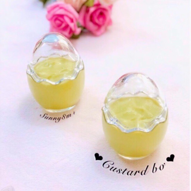 Hũ thủy tinh hình quả trứng 60ml làm bánh pudding, sữa chua cho bé