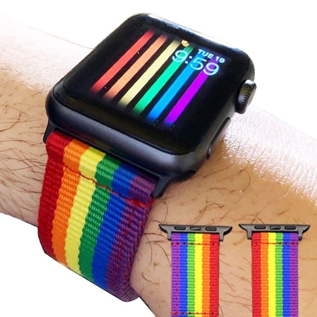 Dây nylon loops dành cho AppleWatch 7 sắc cầu vòng