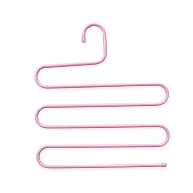 Móc Treo Quần Áo 5 Lớp Hình Chữ S Tiết Kiệm Không Gian Chống Trượt