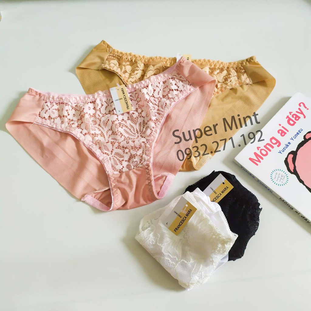 Set 4 quần lót nữ Lingerie Không viền may phối ren