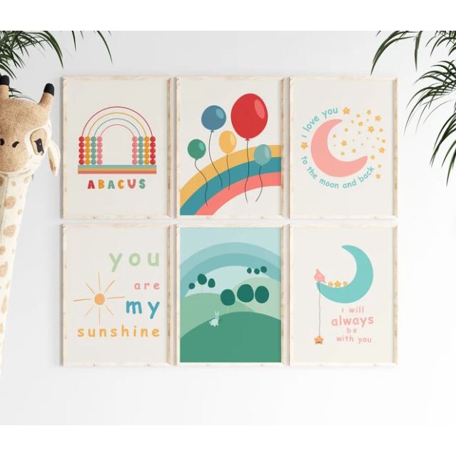 Tranh canvas treo tường trang trí phòng trẻ em MEW145