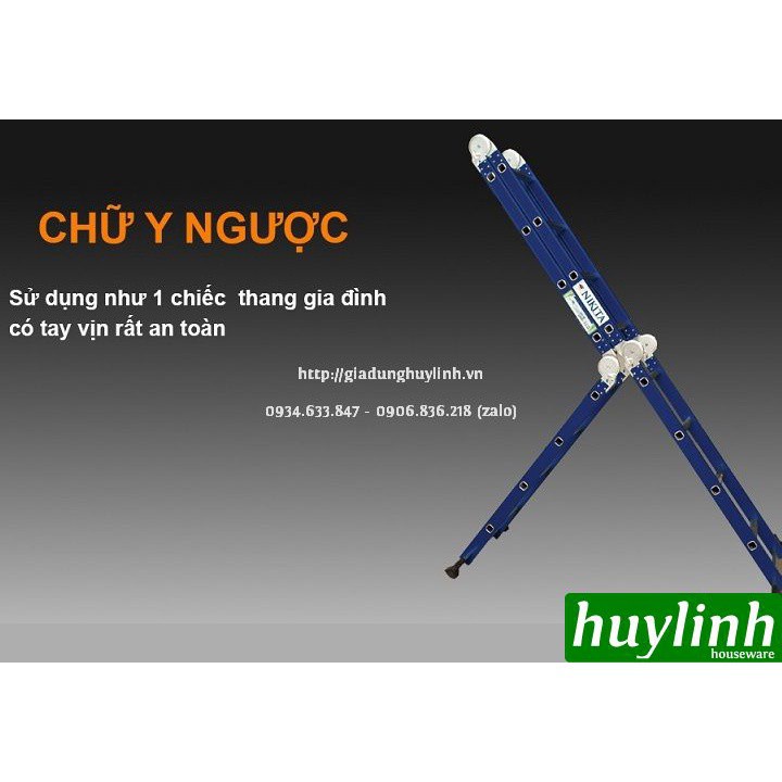 Thang nhôm gấp 4 đoạn 4 bậc Nikita T44XD - 4.7 mét