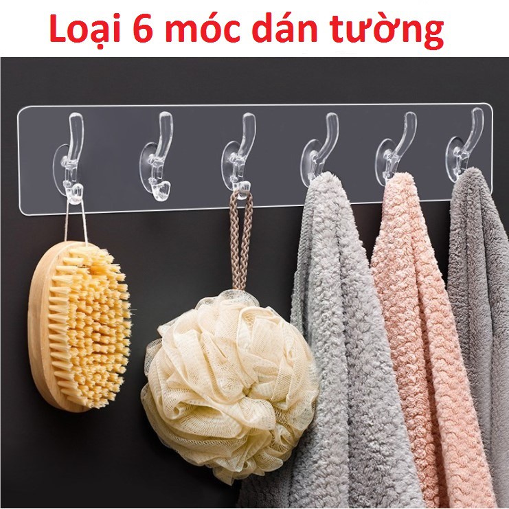 Móc treo quần áo dán tường, móc treo đồ phòng tắm phòng bếp siêu dính