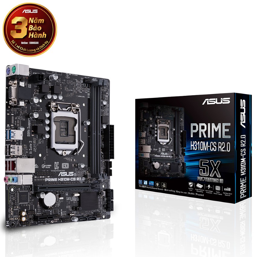 Mainboard ASUS H310M PRIME H310M-CS R2.0 LIKE NEW (Intel H310 , Socket 1151, m-ATX, 2 khe RAM DDR4)