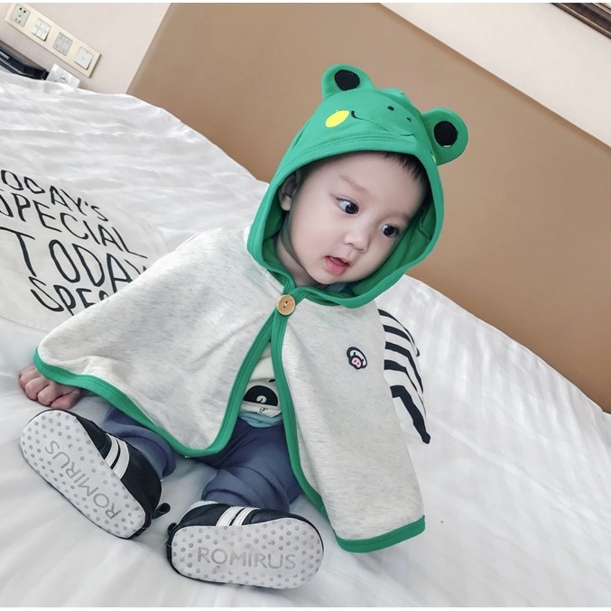 Áo Choàng Cánh Dơi Hình Thú Chống Nắng Chống Gió Có Nón Cho Bé | 100% COTTON Cho Bé Trai Bé Gái 7-15kg