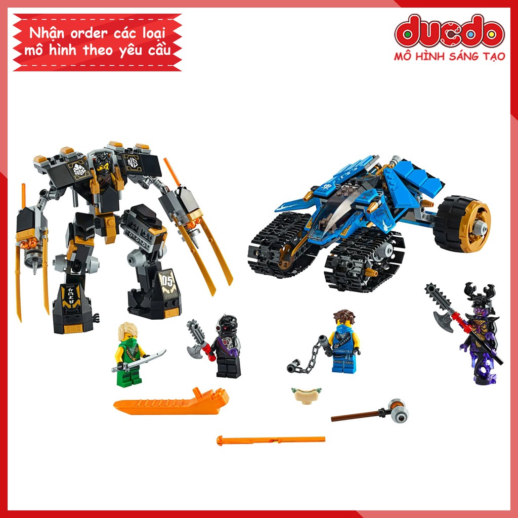 LARI 11493 Lắp ghép Ninjago chiến xa sấm sét Thunder Raider - Đồ chơi Xếp hình Mô hình Ninja 71699 Bela