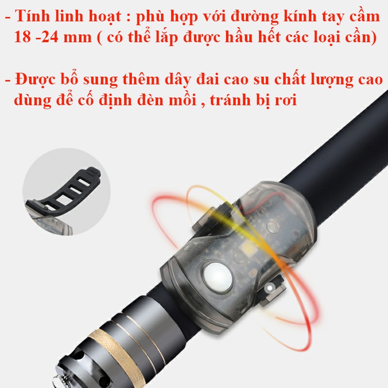 Đèn Gắn Cần Câu Tay Chuyên Dụng PK-46