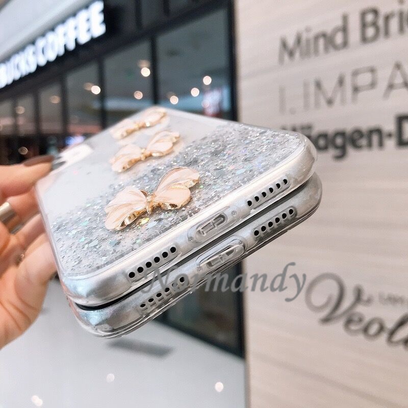 Ốp Điện Thoại TPU Silicone Mềm Trong Suốt Chống Sốc In Hình Bướm 3D Cho VIVO Y02S Y77 Y75 Y55 Y30 T1 Pro 5G 2022