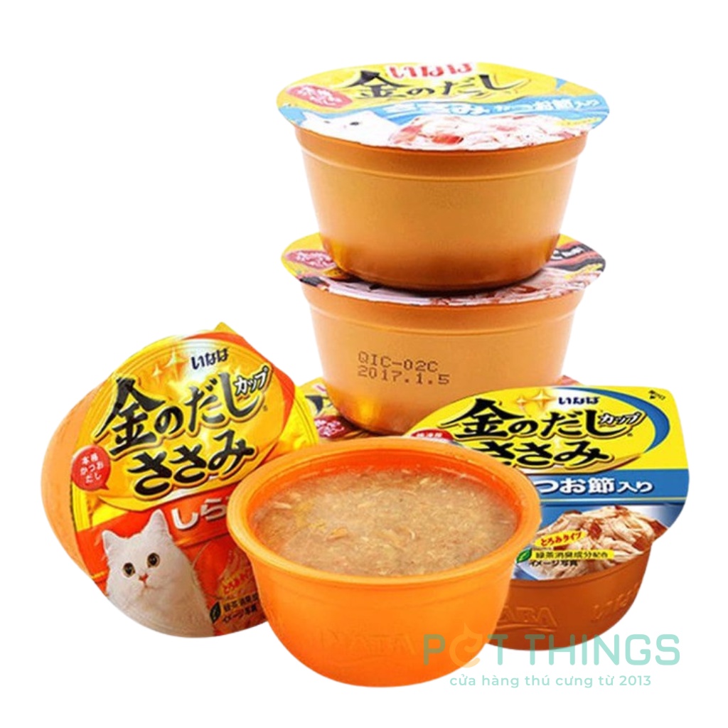 Thức ăn ướt cho mèo Inaba Cup các loại dạng hộp nhựa 65g / 70g / 80g
