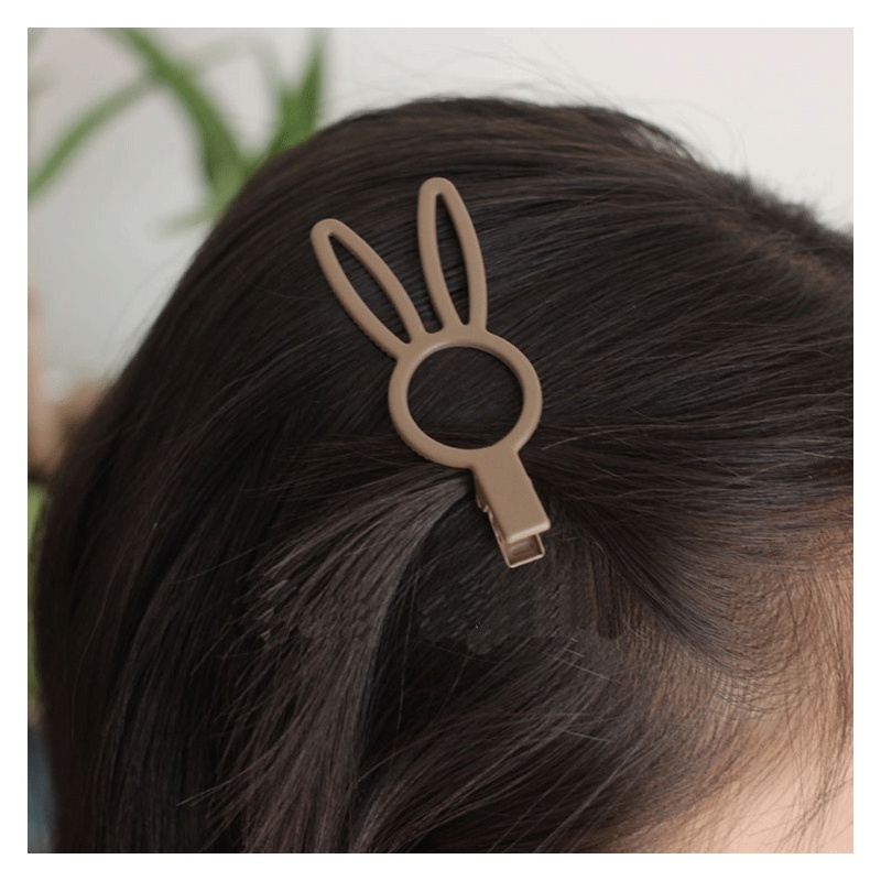 Kẹp Tóc Hình Nơ Tai Thỏ Trái Tim Kim Loại Retro Hàn Quốc Vương Miện Mái Xinh Xắn Màu Dễ Thương Thời Trang Cho Nữ KT115