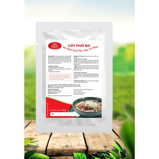 Gia vị nấu phở bò nêm sẵn Titom gói 100g dùng nấu nước lèo phở